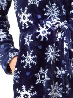 Printed Fleece Robe -FREYA Shop braforme nightwear 38094 navy blue s bf3b91eb 152e 4367 ada5 0b54b30ca3b8
