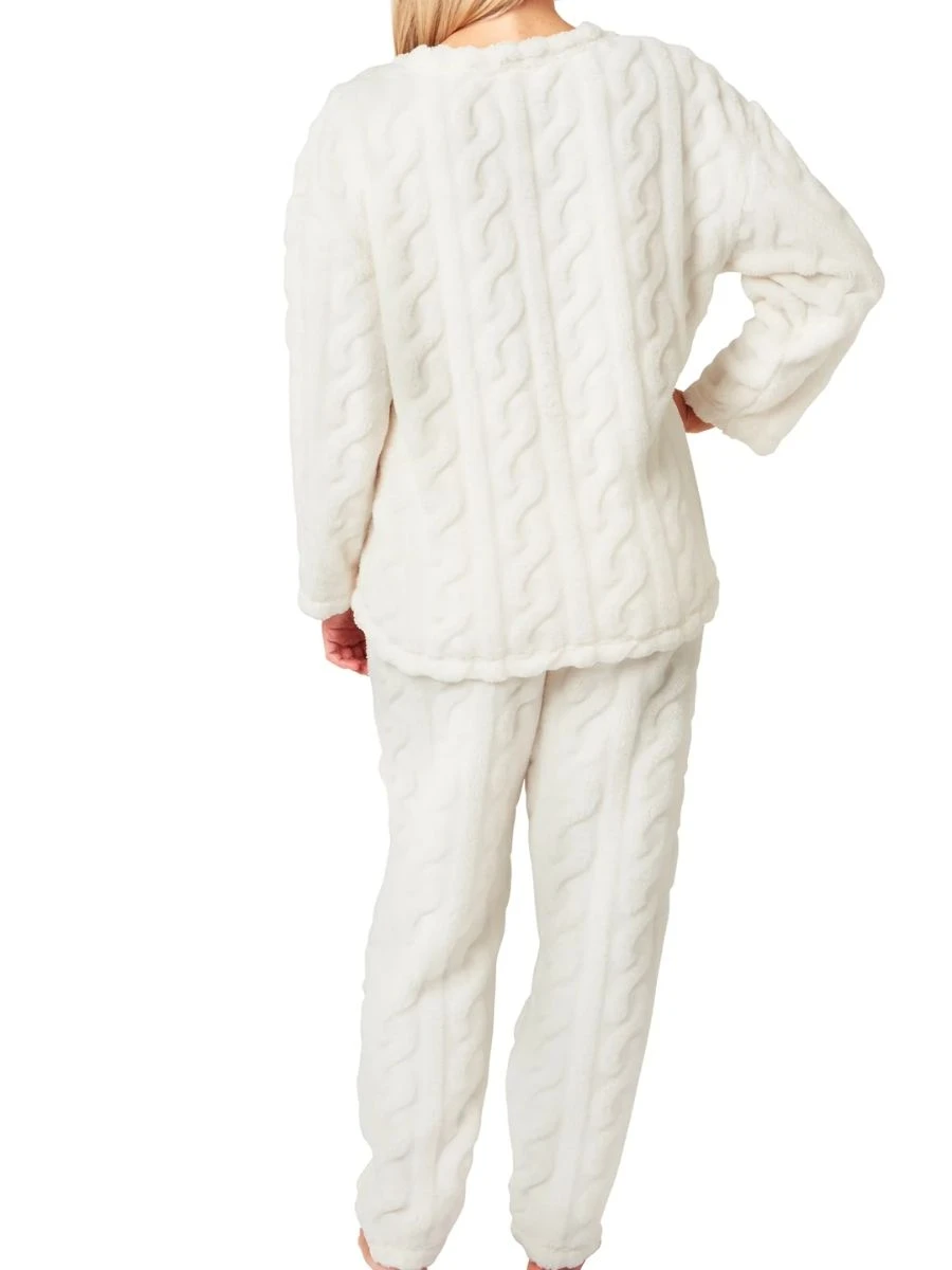 Cable Knit Fleece Pyjama Set 5 Cable Knit Fleece Pyjama Set - Image 3