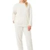 Cable Knit Fleece Pyjama Set 1 Cable Knit Fleece Pyjama Set -FREYA Shop braforme nightwear 38581 cream f