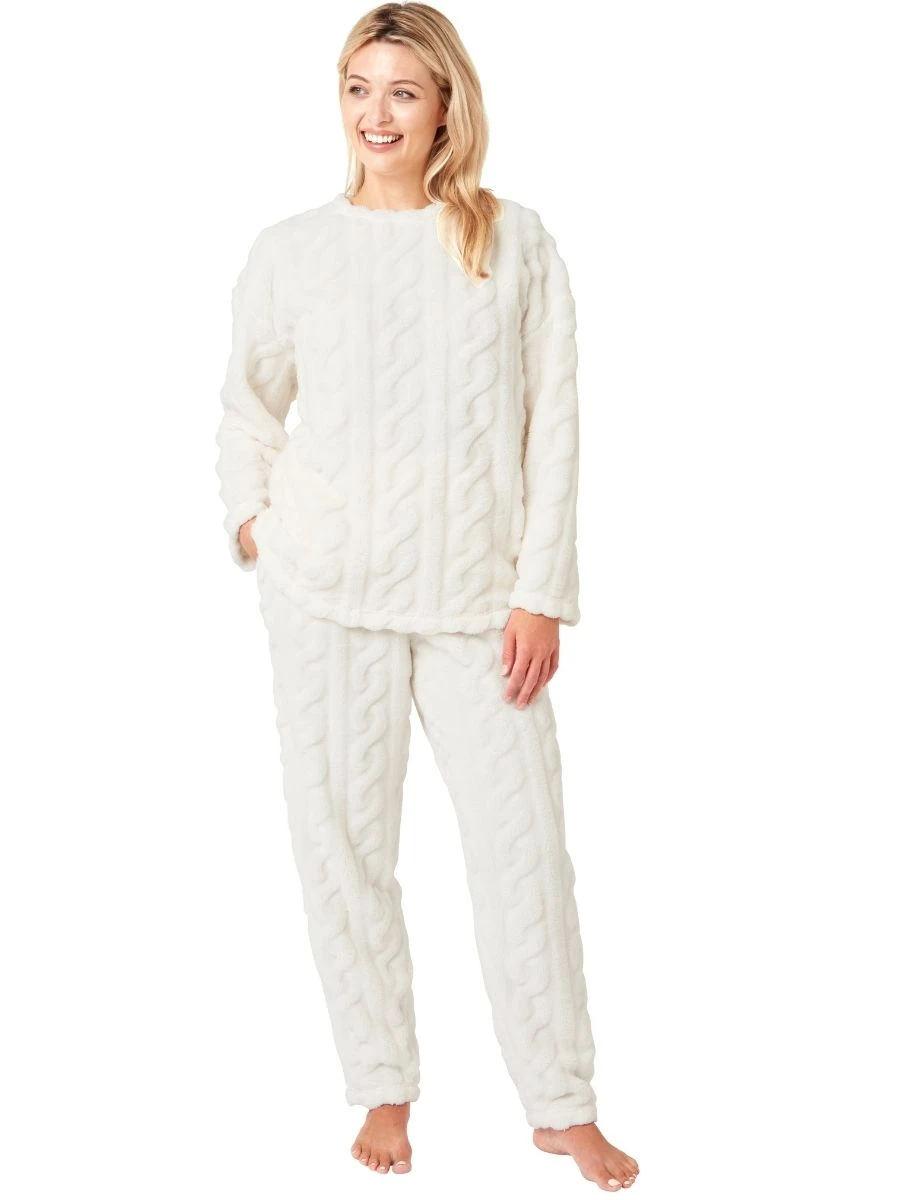 Cable Knit Fleece Pyjama Set 3 Cable Knit Fleece Pyjama Set