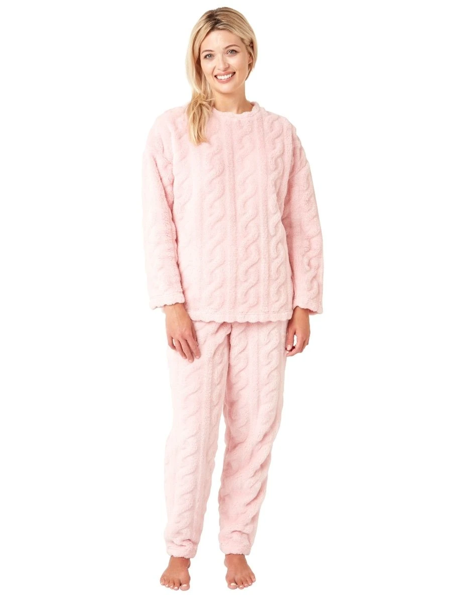 Cable Knit Fleece Pyjama Set 8 Cable Knit Fleece Pyjama Set - Image 6