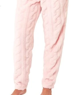 Cable Knit Fleece Pyjama Set 21 Cable Knit Fleece Pyjama Set -FREYA Shop braforme nightwear 38581 pink legs