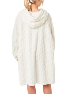 Cable Knit Fleece Poncho -FREYA Shop braforme nightwear 38582 cream b
