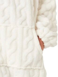Cable Knit Fleece Poncho -FREYA Shop braforme nightwear 38582 cream pockets