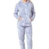 Animal Print Long Sleeve Pyjama Set -FREYA Shop braforme nightwear 38583 blue f