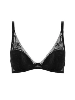 Passionata Thelma Plunge T-Shirt Bra - Black -FREYA Shop braforme p43h90 011 b75 thelma t shirt underwired plunge bra s