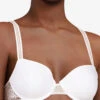 Passionata Maddie Half Cup Memory Bra - White -FREYA Shop braforme p47h90 010 maddie t shirtunderwiredhalfmemoryfoam bra f