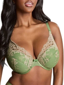 Panache Ana High Apex Plunge Bra - Sage/Sand