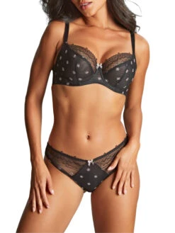 Panache Blossom Balcony Bra - Black -FREYA Shop braforme panache blossom 10581 013 2f