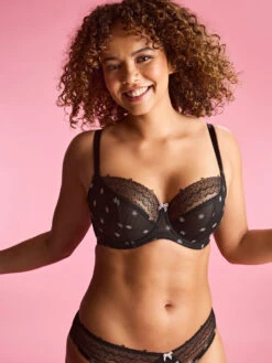 Panache Blossom Balcony Bra - Black -FREYA Shop braforme panache blossom 10581 013 3l