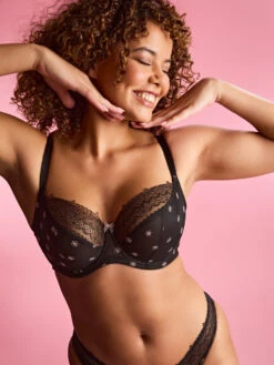 Panache Blossom Balcony Bra - Black -FREYA Shop braforme panache blossom 10581 013 4l