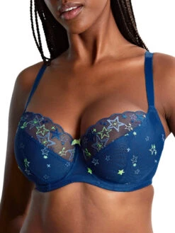 Panache Blossom Balcony Bra - Celeste