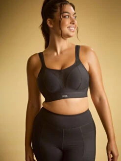 Panache Boundless Non Wired Racerback Sports Bra - Black -FREYA Shop braforme panache boundless 7341B 013 4l