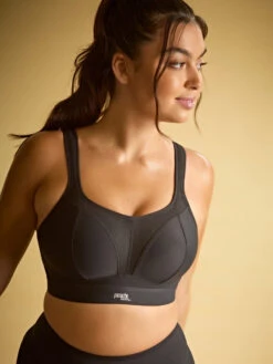 Panache Boundless Non Wired Racerback Sports Bra - Black -FREYA Shop braforme panache boundless 7341B 013 l