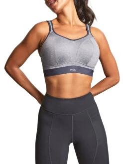 Panache Boundless Non Wired Racerback Sports Bra - Charcoal Marl -FREYA Shop braforme panache boundless 7341B 939 2f
