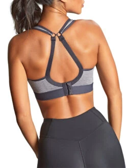 Panache Boundless Non Wired Racerback Sports Bra - Charcoal Marl -FREYA Shop braforme panache boundless 7341B 939 4b
