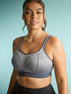Panache Boundless Non Wired Racerback Sports Bra - Charcoal Marl -FREYA Shop braforme panache boundless 7341B 939 4l