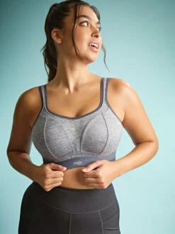 Panache Boundless Non Wired Racerback Sports Bra - Charcoal Marl -FREYA Shop braforme panache boundless 7341B 939 5l