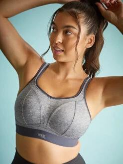 Panache Boundless Non Wired Racerback Sports Bra - Charcoal Marl -FREYA Shop braforme panache boundless 7341B 939 l