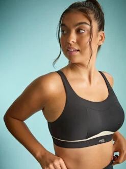 Panache Freedom Non Wired Racerback Sports Bra - Black/Chalk -FREYA Shop braforme panache freedom 7344 B03 3l