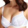 Panache Tango Plunge Bra - White -FREYA Shop braforme panache lingerie 3256 tango white bra f