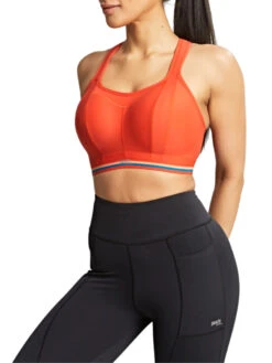 Panache Non Wired Magnetic Racerback Sports Bra - Sunrise Orange -FREYA Shop braforme panache magnetic non wired sports 7341R SOR 2f