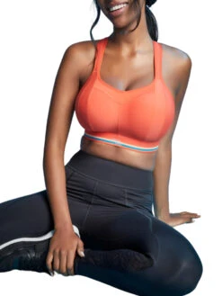 Panache Non Wired Magnetic Racerback Sports Bra - Sunrise Orange -FREYA Shop braforme panache magnetic non wired sports 7341R SOR l