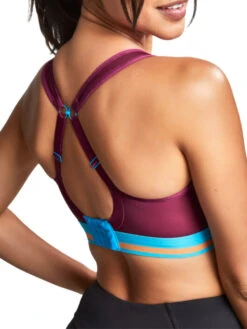 Panache Boundless Non Wired Racerback Sports Bra - Cranberry -FREYA Shop braforme panache non wired sport 7341B CRA 2b