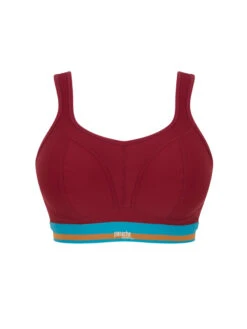 Panache Boundless Non Wired Racerback Sports Bra - Cranberry -FREYA Shop braforme panache non wired sport 7341B CRA c