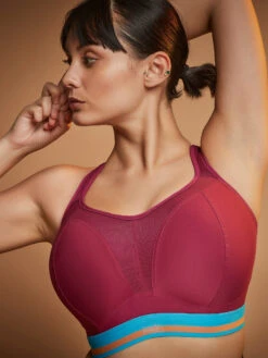 Panache Boundless Non Wired Racerback Sports Bra - Cranberry -FREYA Shop braforme panache non wired sport 7341B CRA l 2