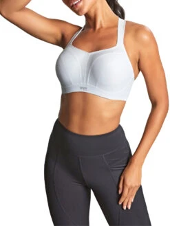 Panache Power Wired Racerback Sports Bra - White -FREYA Shop braforme panache power 5021 338 2f