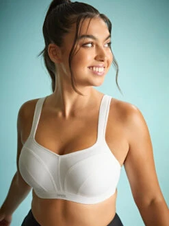 Panache Power Wired Racerback Sports Bra - White -FREYA Shop braforme panache power 5021 338 3l