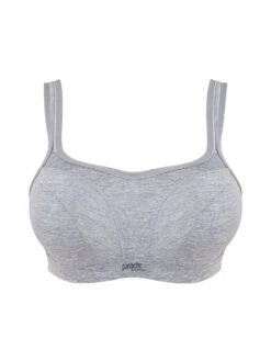 Panache Power Wired Racerback Sports Bra - Grey Marl -FREYA Shop braforme panache power 5021 426 cf
