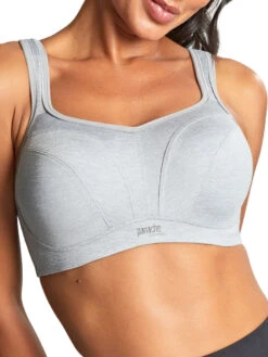 Panache Power Wired Racerback Sports Bra - Grey Marl