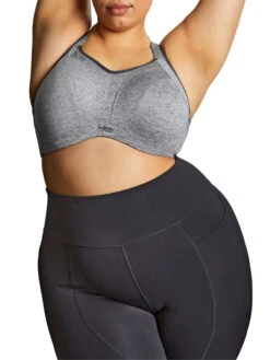 Activate Wired Racerback Sports Bra - Charcoal Marl -FREYA Shop braforme panache sculptresse activate 9441 939 2f
