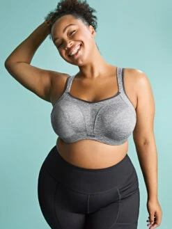 Activate Wired Racerback Sports Bra - Charcoal Marl -FREYA Shop braforme panache sculptresse activate 9441 939 l