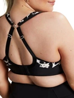 Activate Wired Racerback Sports Bra - Mono Print -FREYA Shop braforme panache sculptresse activate sports 9441 MOP 2b