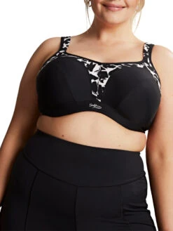 Activate Wired Racerback Sports Bra - Mono Print -FREYA Shop braforme panache sculptresse activate sports 9441 MOP 2f