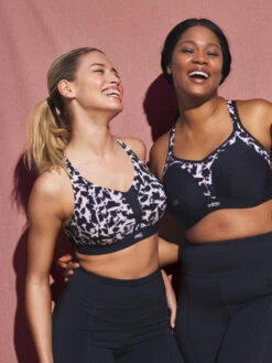 Activate Wired Racerback Sports Bra - Mono Print -FREYA Shop braforme panache sculptresse activate sports 9441 MOP 2l