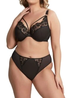 Jaida High Leg Brief -FREYA Shop braforme panache sculptresse lingerie jaida noir 10536 10532 full