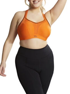 Activate Wired Racerback Sports Bra - Mango -FREYA Shop braforme panache sculptresse sports bra 9441 MAN 2f