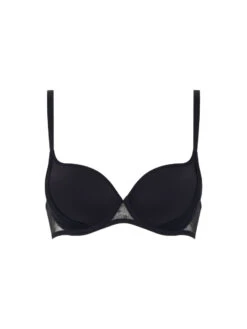 Passionata Prisca Covering T-Shirt Bra - Black -FREYA Shop braforme passionata bra lingerie 011 black p42l90 p