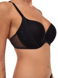 Passionata Prisca Covering T-Shirt Bra - Black -FREYA Shop braforme passionata bra lingerie 011 black p42l90 s