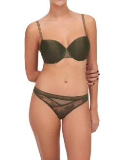Passionata Maddie Half Cup Memory Bra - Khaki -FREYA Shop braforme passionata by chantelle lingerie bra maddie 079 khaki p47h90 full