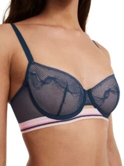 Passionata Paola Half Cup Bra - Intense Blue -FREYA Shop braforme passionata lingerie paola bra p41l10 0oe s