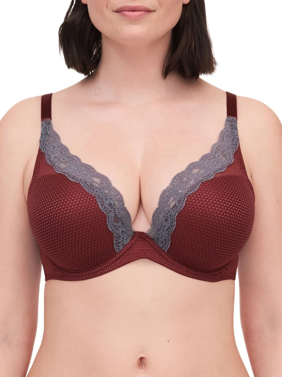 Passionata Brooklyn Plunge Bra - Fig/Chestnut 3 Passionata Brooklyn Plunge Bra - Fig/Chestnut