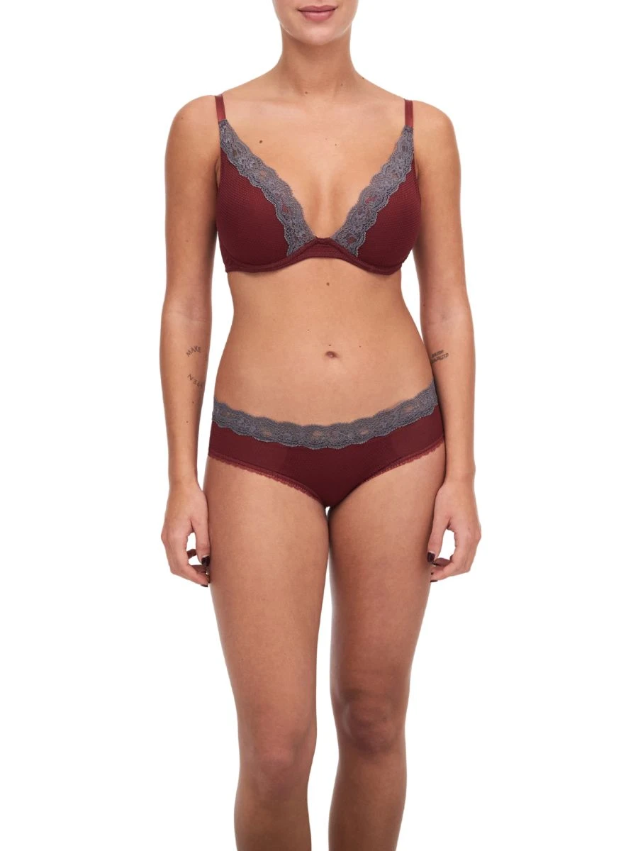 Passionata Brooklyn Plunge Bra - Fig/Chestnut 4 Passionata Brooklyn Plunge Bra - Fig/Chestnut - Image 2