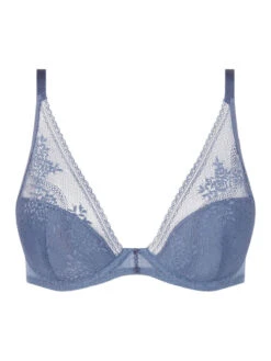 Passionata Maddie Plunge T-Shirt Bra - Storm Blue -FREYA Shop braforme passionata maddie P47H20 051 c