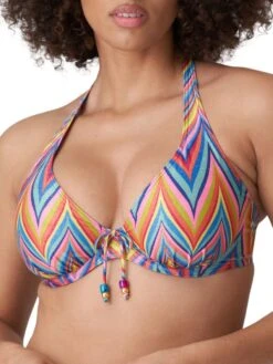 PRIMADONNA Kea Half Padded Plunge Bikini Top - Rainbow Paradise