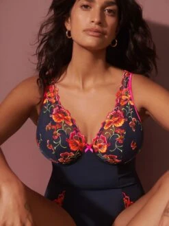 PRIMADONNA Devdaha Half Padded Plunge Body - Velvet Blue -FREYA Shop braforme primadonna lingerie devdaha vel velvet blue 0463442 ls